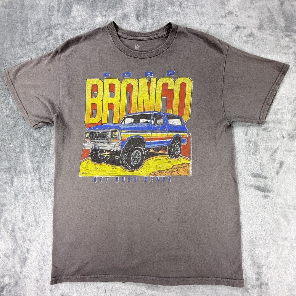 Junk Food Ford Bronco 79 Off Road Ready Graphic T Shirt Gray Men's M